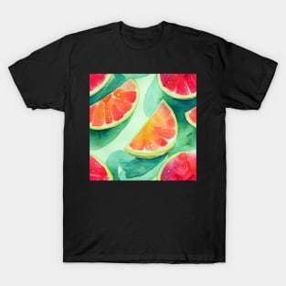 Watercolor citrus pattern design T-Shirt